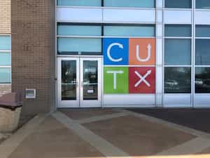 Exterior view of CUTX at Little Elm High School